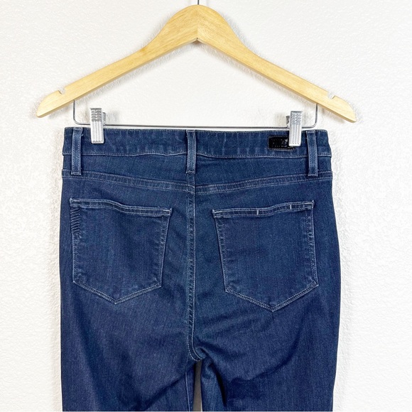 PAIGE Womens High Rise Manhattan Bootcut Jeans in Eve Dark Wash Size 28 - Picture 8 of 13